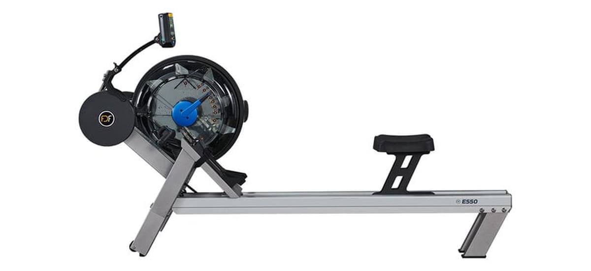 Гребной тренажёр FluidRower Evolution E550, вид сбоку